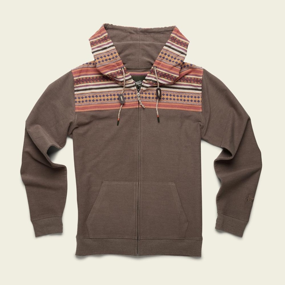 Howler Brothers. - Shaman Zip Hoodie Yesca Jaquard / Cocoa – Men's Large